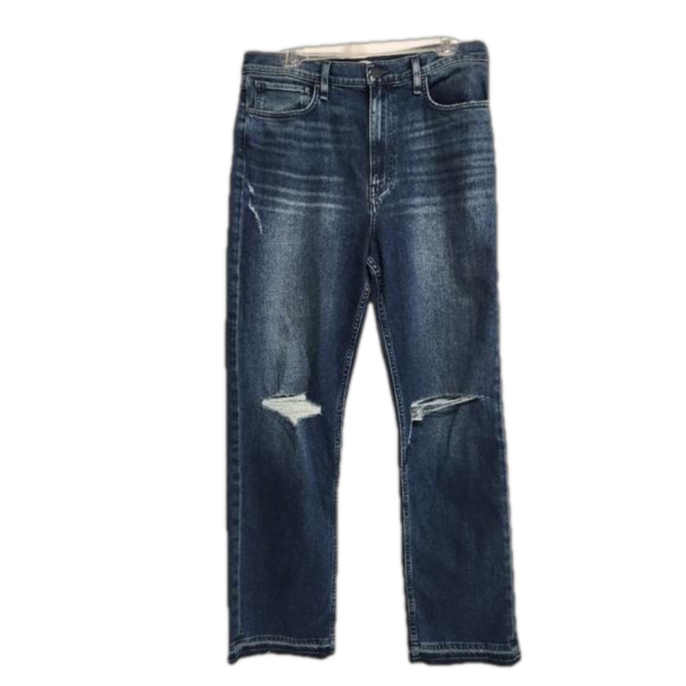 Hudson Jade distressed jeans size 30×30 raw hem Mid-Rise Loose fit